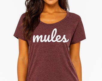 Custom Women's T-Shirt: Loose Slouchy Scoopneck - Side Seams