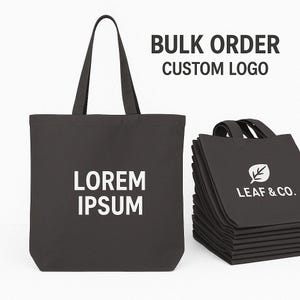 Custom Tote Bag Bulk Order – Personalized Canvas Bags with Logo – Reusable Eco-Friendly Event or Trade Show Tote