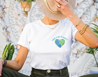 Earth Day Shirt, Heart Earth Tshirt, Pocket Earth Day Shirt, Save Our Planet, Love Your Mother, Earth Day Gift, Environmental Shirt