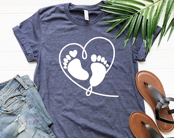 Heart maternity tee |  Pregnancy Maternity Tee Shirt | Baby Shower Gift | baby Announcement True pregnancy Shirt