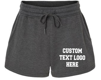 Stylish Custom Text Women's Fleece Shorts - Personalize Your Comfort with Unique Designs & Cozy Material - Team logo Fan Fleece Short