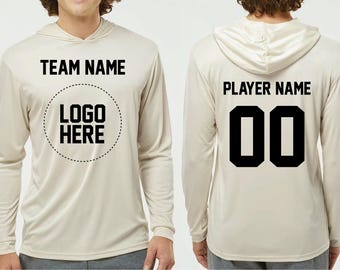 Personalized Sports Hoodie: Breathable, Sweat-Wicking - UPF 50+ Fabric