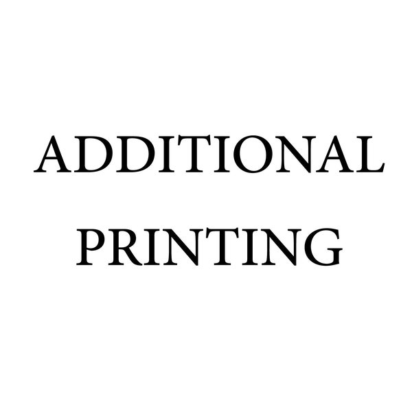 Additional Printing