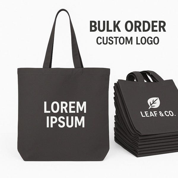 Custom Canvas Tote Bags: Bulk Logo Printing, Eco-Friendly Reusable