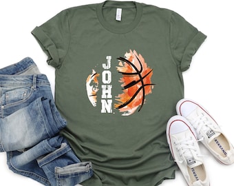 Custom Basketball Shirt, Basketball Personalized Shirt, Basketball T-shirt, Basketball Player Gift, Custom Printing, Basketball Team Shirt