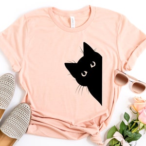 Black Cat Shirt, Cat Lover Shirt, Cat Lover Gift, Cats Hiding Shirt ...