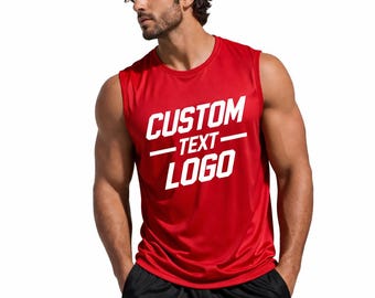 Personalized Athletic Sleeveless Shirt: Moisture-Wicking Teamwear (Customizable)