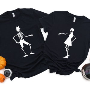 Halloween Couple Shirt, Skeleton Couple Shirt, Halloween Shirt, Halloween Matching, Couple Shirts, Halloween Tee, Gift For Halloween