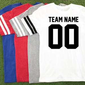 Personalized Football T-Shirt | Custom Name & Number Cotton Jersey | Create Your Own Team Fan Shirt