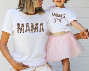 Mama Leopar Shirt, Mama's Girl Leopar Shirt, Mothers Day Gift, Mama And Me Shirts, Gift For Mom, Mom And Daughter,  Matching Shirts