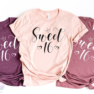 Sweet 16 Shirt, 16th Birthday Shirt, Birthday Shirt, 16th Birthday Gift, Sweet Sixteen Shirt, Sweet 16 T shirt