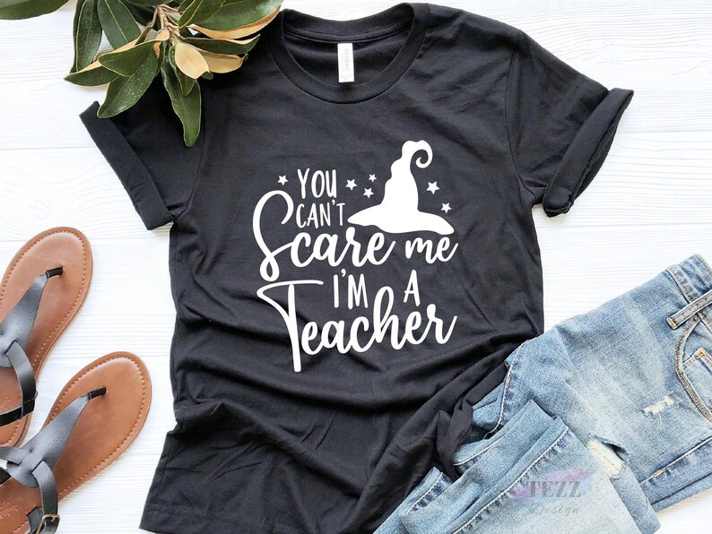 Halloween Teacher Shirt, Halloween Shirt, You Can't Scare Me I'm A Teacher, Teacher Halloween, Teacher Shirts, Gift For Teacher image 3