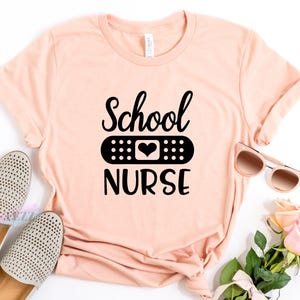 School Nurse Shirt, School Nurse Gift, Nurse Shirt, School Nurse Tee, Nurse Appreciation, Gift For Nurse, School Nurse Tshirt 画像 2