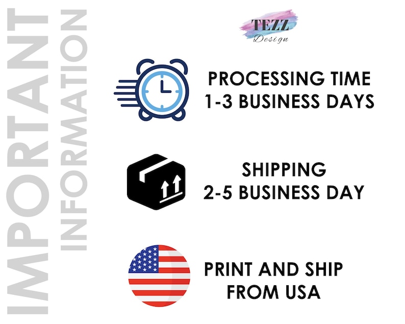 a white poster with a clock and other business related items
