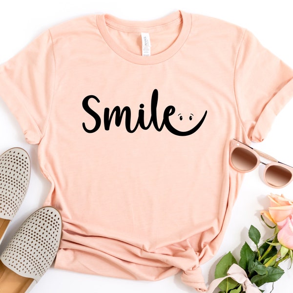 Smile Shirt, Smiley Face Shirt, World Smile Day, Happy Shirt, Positive Shirt, Gift For Her, Good Vibes Shirt, Smile T-shirt