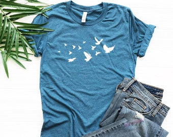 Birds Shirt, Free Bird Shirt, Bird Tshirt, Gift For Bird Lover, Bird Lover Shirt, Bird Lover Gift, Nature Lover Shirt, Bird Tee