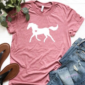 Horse Shirt, Horse Lover Gift, Equestrian T-Shirt, Horse Riding Tee, Western Cowgirl Top, Country Girl Shirt, Horse Graphic Tee image 2