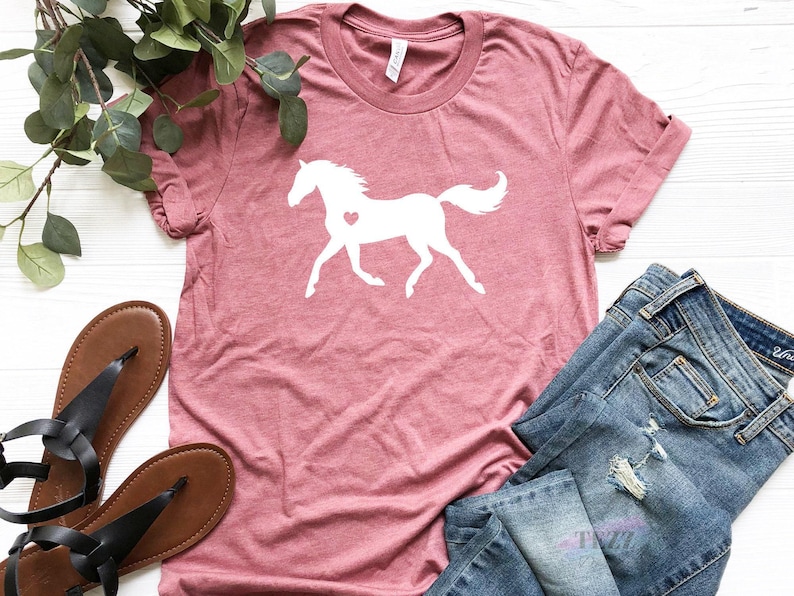 Horse Shirt, Horse Lover Gift, Equestrian T-Shirt, Horse Riding Tee, Western Cowgirl Top, Country Girl Shirt, Horse Graphic Tee image 2