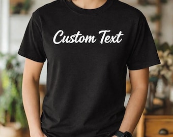 Custom Shirt: Personalized Logo or Text Printing (Cotton & Blends)