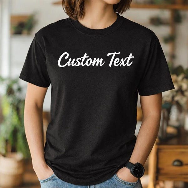 Custom Shirt: Personalized Logo or Text Printing (Cotton & Blends)