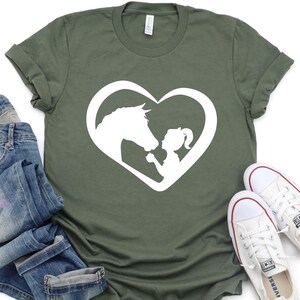 Horse Lover Shirt, Horse Heart Shirt, Horse Girl Shirt, Gift For Horse Owner, Horses Shirt, Equestrian Shirt, horse lover gift image 5