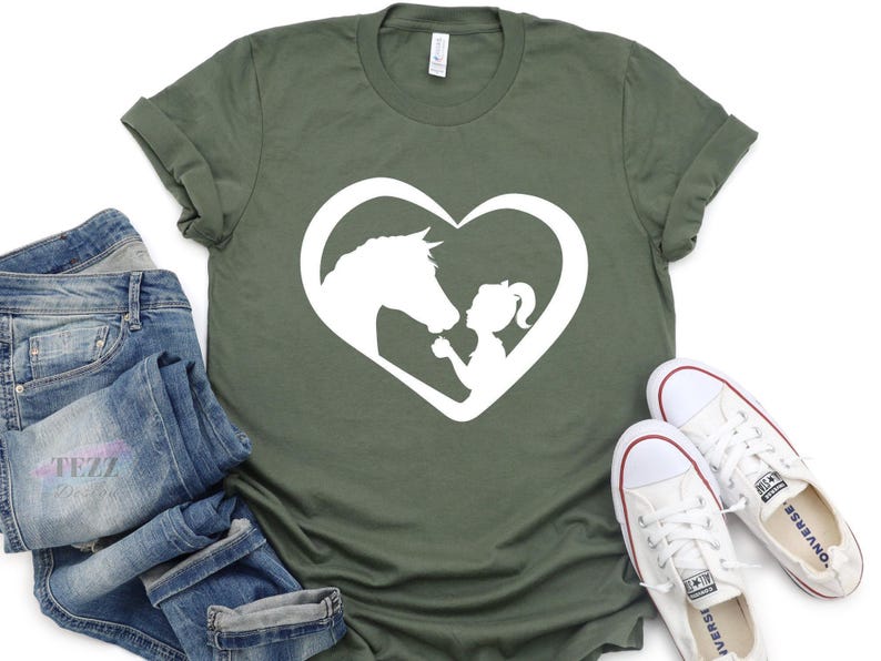 Horse Lover Shirt, Horse Heart Shirt, Horse Girl Shirt, Gift For Horse Owner, Horses Shirt, Equestrian Shirt, horse lover gift image 5