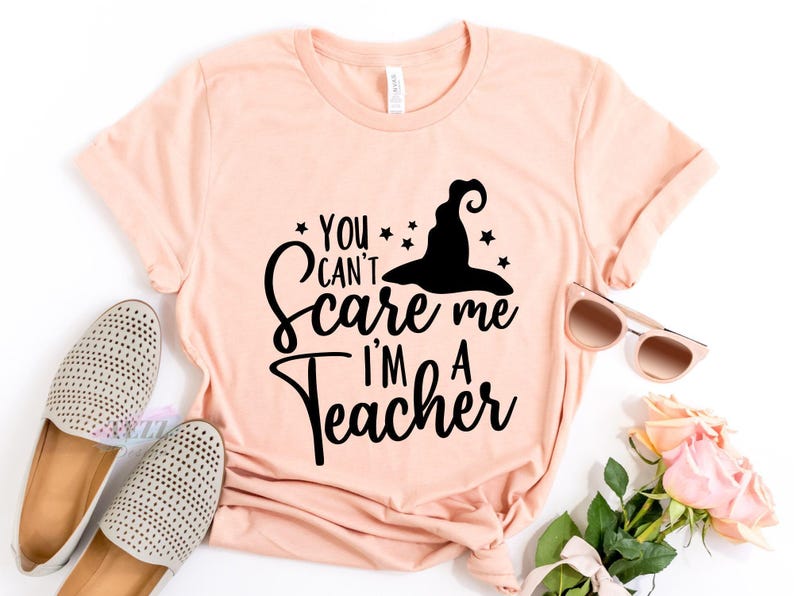 Halloween Teacher Shirt, Halloween Shirt, You Can't Scare Me I'm A Teacher, Teacher Halloween, Teacher Shirts, Gift For Teacher image 4