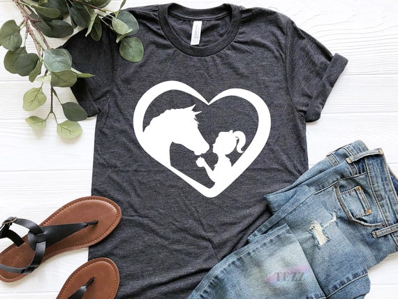 Horse Lover Shirt, Horse Heart Shirt, Horse Girl Shirt, Gift For Horse Owner, Horses Shirt, Equestrian Shirt,  horse lover gift