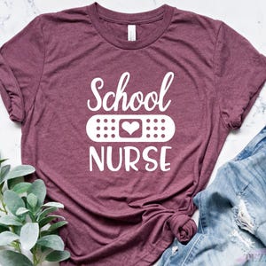 School Nurse Shirt, School Nurse Gift, Nurse Shirt, School Nurse Tee, Nurse Appreciation, Gift For Nurse, School Nurse Tshirt 画像 1