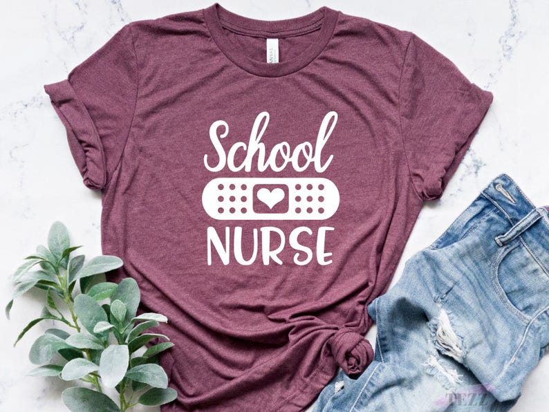School Nurse Shirt, School Nurse Gift, Nurse Shirt, School Nurse Tee, Nurse Appreciation, Gift For Nurse, School Nurse Tshirt 画像 1