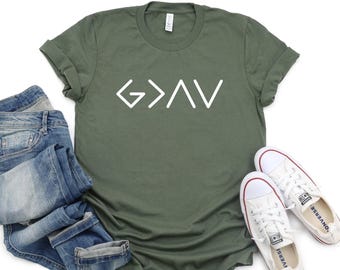God Is Greater T-Shirt: Faith Inspired Christian Tee