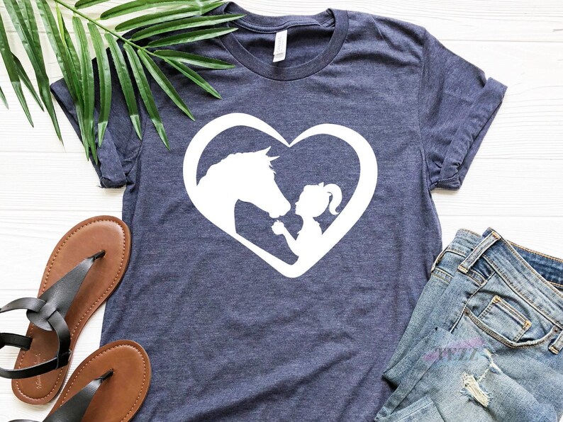 Horse Lover Shirt, Horse Heart Shirt, Horse Girl Shirt, Gift For Horse Owner, Horses Shirt, Equestrian Shirt, horse lover gift image 2