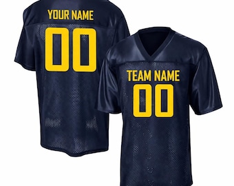 Football Jersey: Custom Name and Number - Breathable Mesh Fabric