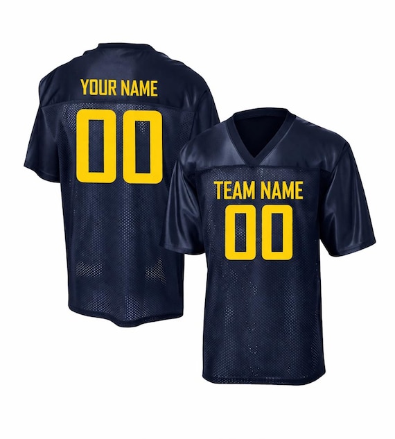 Football Jersey: Custom Name and Number - Breathable Mesh Fabric