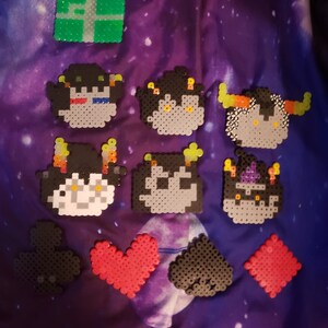 Set of Perler Bead Magnets Homestuck Trolls Quadrants Sburb