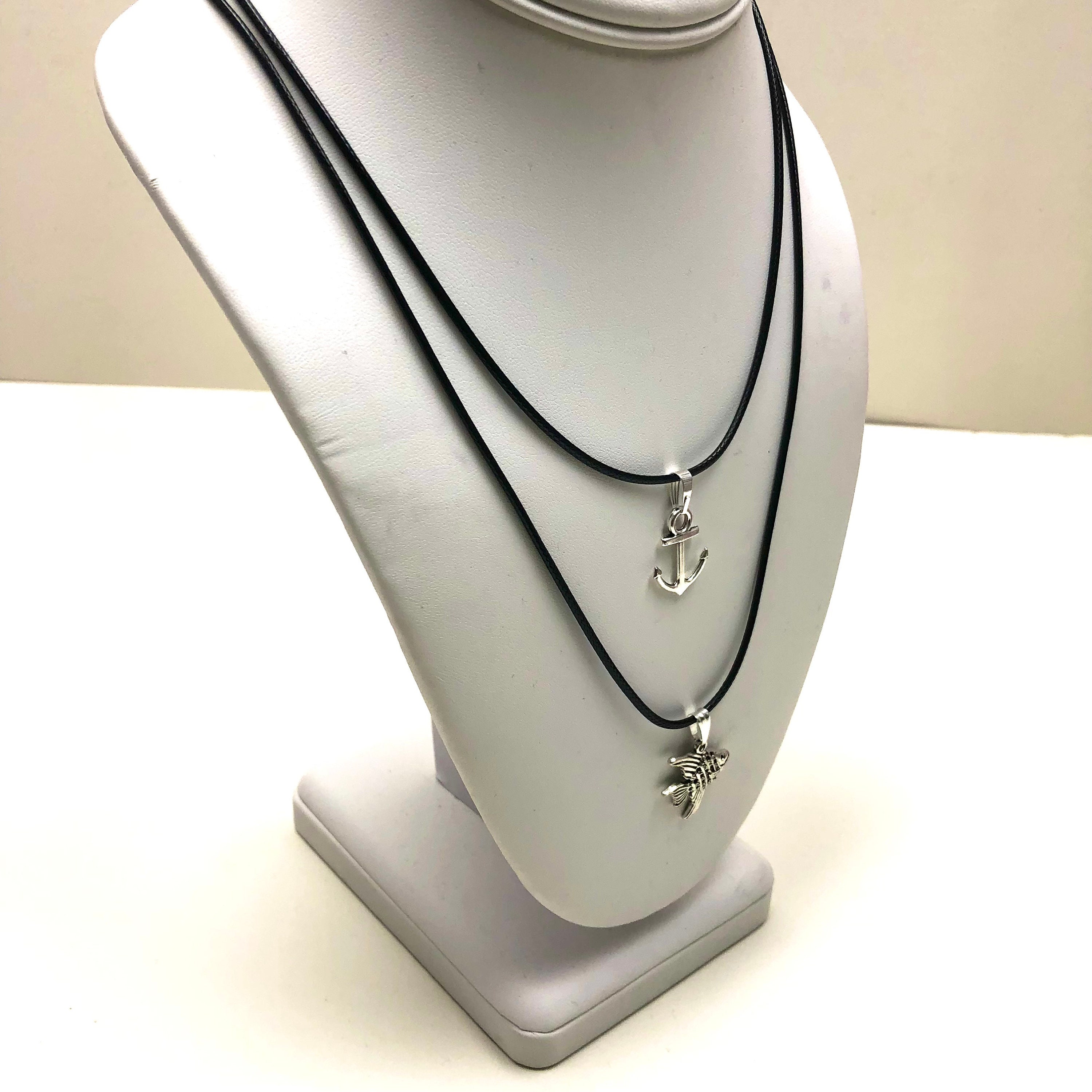 COLLANA IN FETTUCCIA Collana Cotone Nera Con Fili Di Cotone - Italia - Foto 6