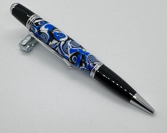 Bolígrafo giratorio Gatsby hecho a mano en cromo