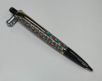 Bolígrafo Compson™ Click dorado, hecho a mano y envuelto en arcilla polimérica