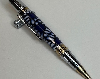 Bolígrafo abstracto Broadwell Art Deco Twist con cristal de Swarovski, en dorado TN y cromo