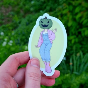 Pansy Pumpkinhead 2&quot;x3&quot; Sticker