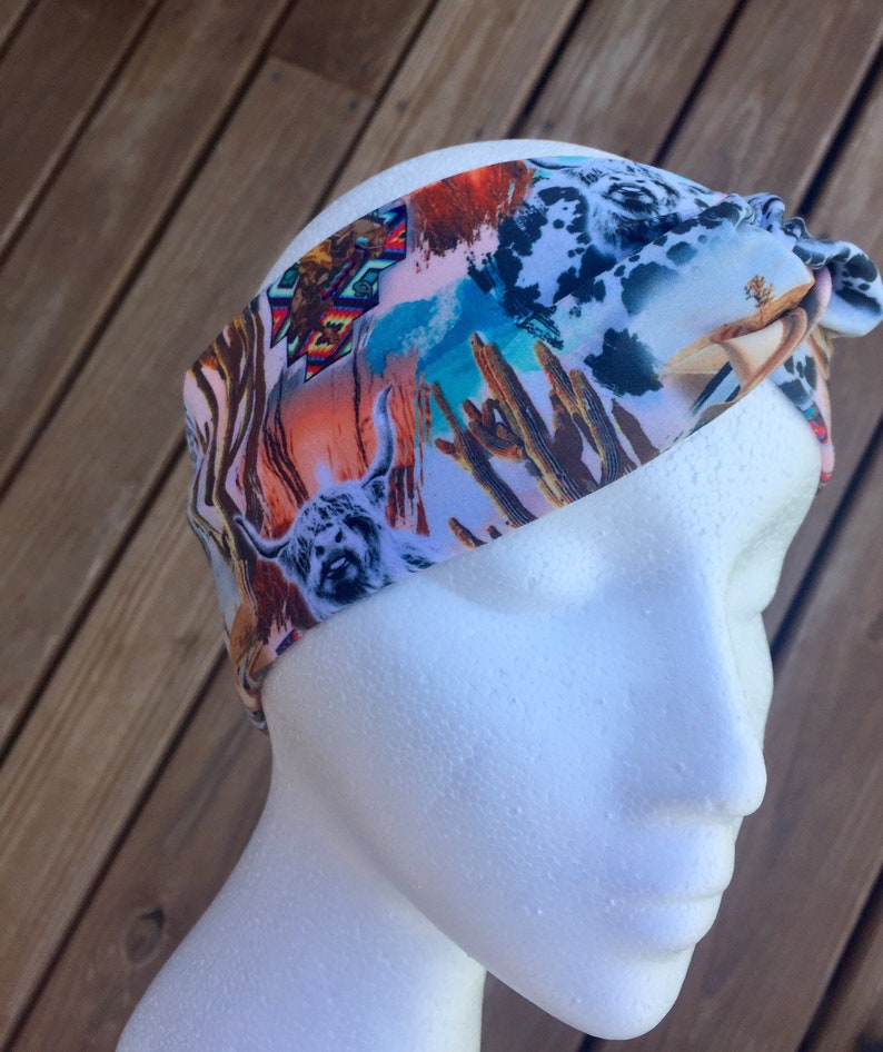 Western Headband Highland Cow Headband Twisted Headband Etsy Ireland