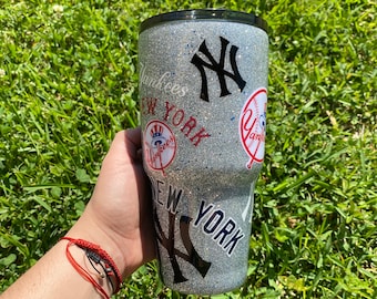 YANKEES CUP, Personalized Yankees Cup, Custom Glitter name cup, gift for Yankees Lover, Baseball Cup, Custom Giants Cup, Personalized Giant