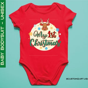 Baby First Christmas Outfit, Merry Christmas bodysuit, Christmas Bodysuit, Newborn Girl Boy Outfit, Xmas Baby Gift, Navidad Outfit Gift