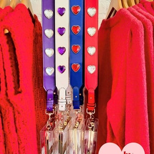 Rhinestone Heart Game Day Purse Strap: Monogrammable Crossbody