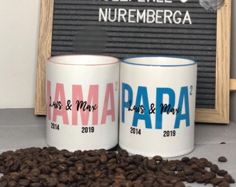 Tasse | Mama & Papa | Personalisiert