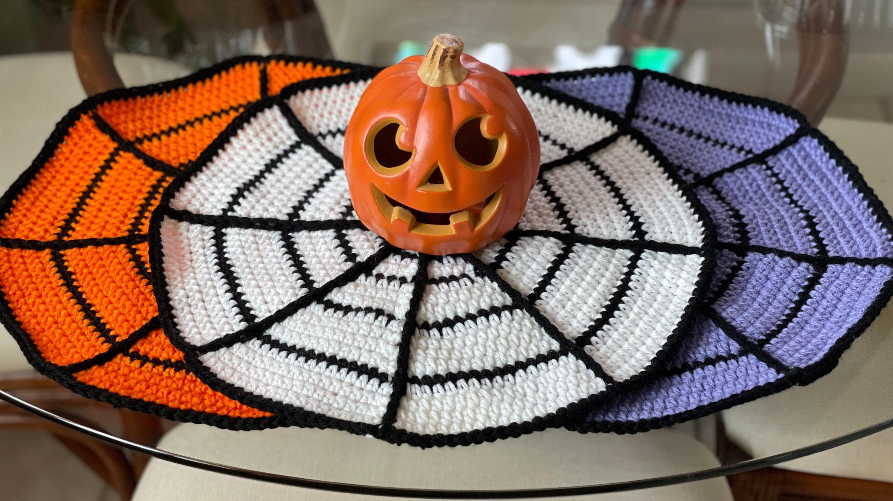 37 Spiderweb Crochet Patterns: 39 Ways to Make Webby Stitch Work for Halloween, Gothic... 37 Crochet Spiderweb Placemats