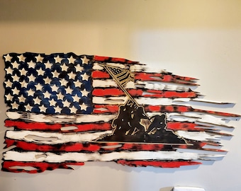 SVG File Iwo Jima Tattered Flag SVG File. Check Out Our 50 Flag SVG Bundle For Huge Savings!!!