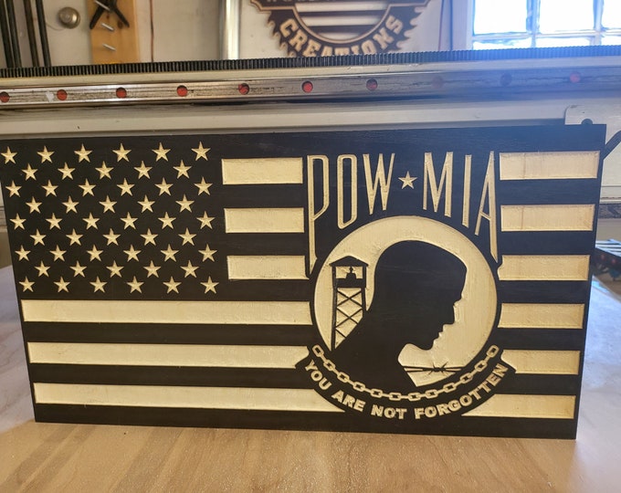 SVG POW MIA Flag File. Check Out Our 50 Flag svg Bundle For Huge Savings!!!
