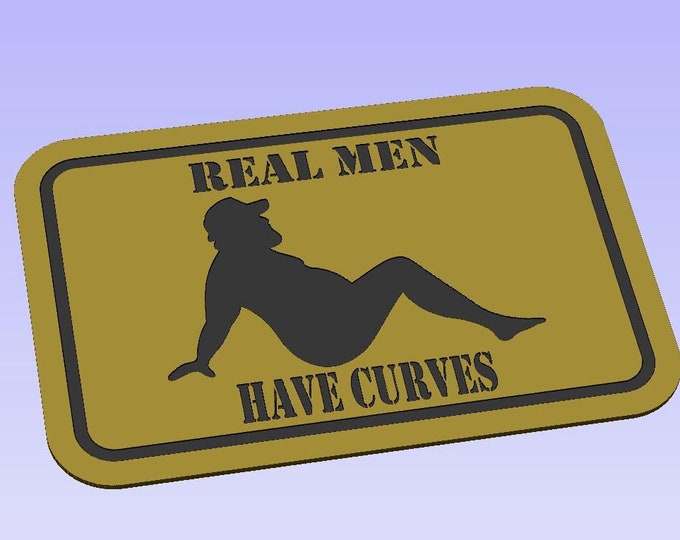 SVG File Real Men Have Curves Hat Patch SVG File. Laser Svg File. Cnc SVG file