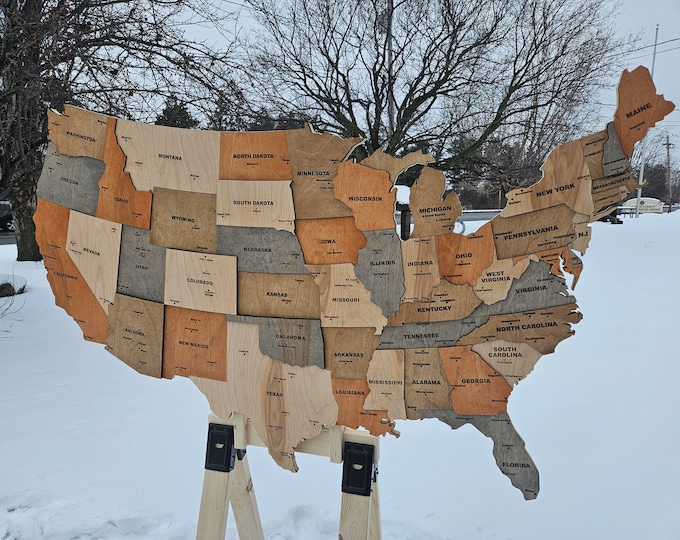 SVG United States of America Map SVG file for use with CNC and Lasers. This file is also available in our 50 Flag svg Bundle